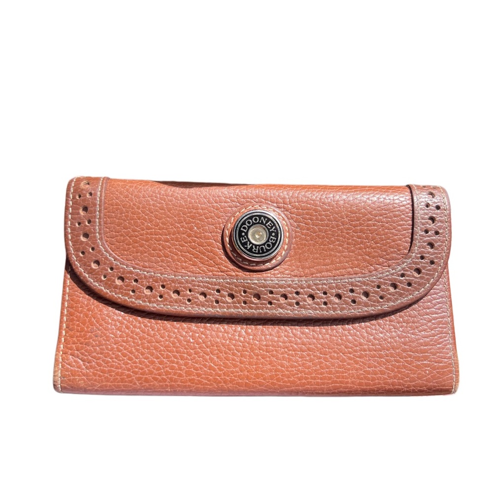 Dooney & Bourke Brown Leather Clutch